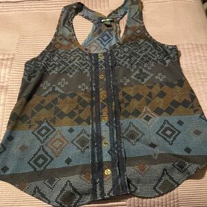 Aztec print tank top